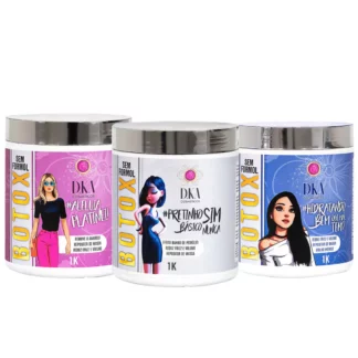 Kit Botox Capilar Sem Formol DKA Cosméticos - 3 Uni 1K Cada