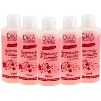 500ml Super Removedor de Esmalte D.KA Cosméticos - 5 Uni com 100ml Cada