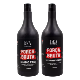 Kit Tratamento Reconstrutor Intensivo e Estimulador de Crescimento Força Bruta DKA Cosméticos